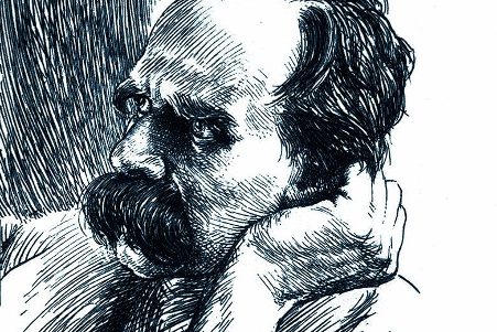 Drawing of Friedrich Nietzsche by Karl Bauer. Copyright © Writer Pictures